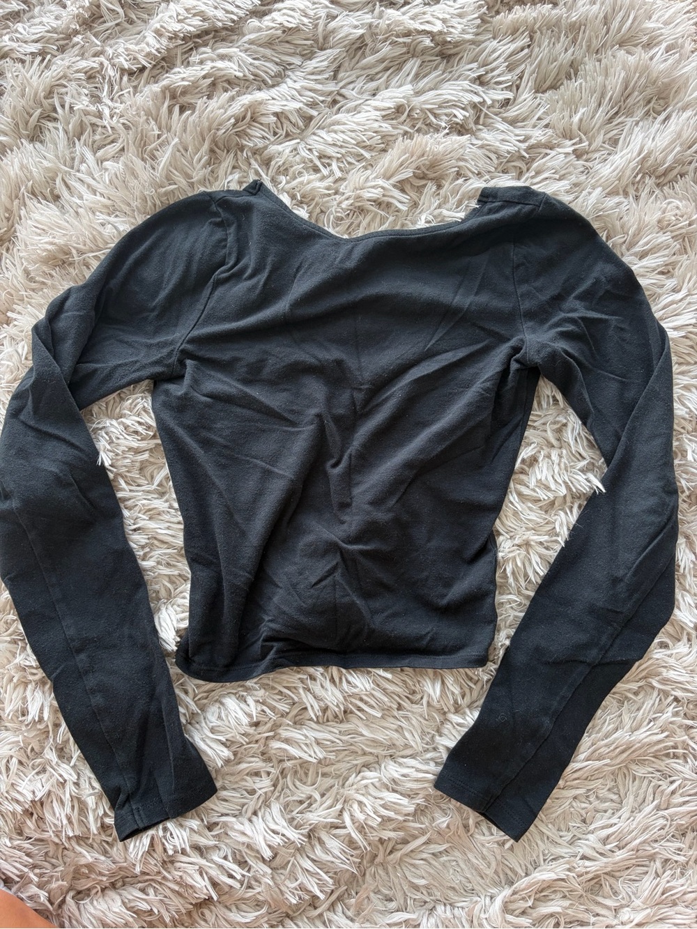 Hollister Black Long-Sleeve With Low Scoop Back